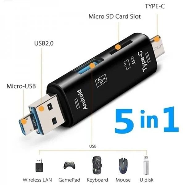 GearUP 5 In 1 Multifunction OTG Card Reader GearUP 5 In 1 Multifunction OTG Card Reader