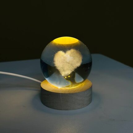 Cloud Love Shape 3D Crystal Ball